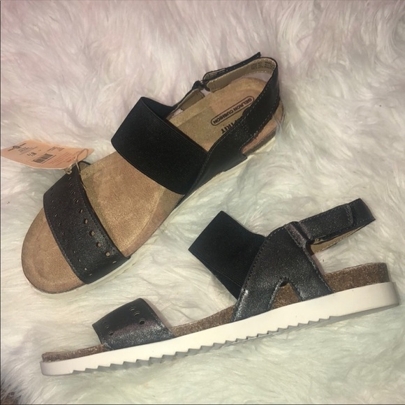 ❤️EARTH SPIRIT Black Wes Footbed Sandal - Picture 2 of 4